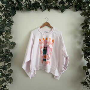 Grayson/Threads Pullover Crewneck Sweater Graphic Pink Women’s Size XXL